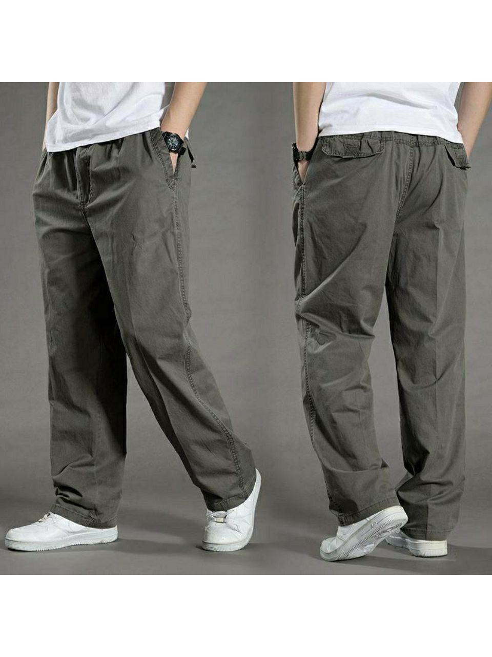Men's Cargo Pants Straight Fit Triacetate Fiber