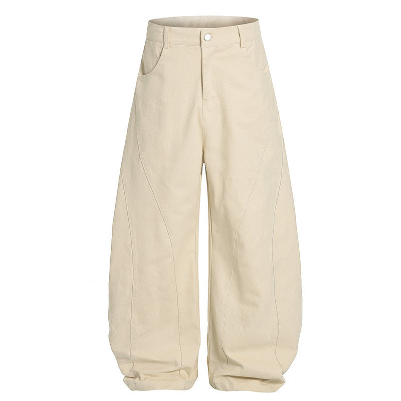 Star Letter Embroidery Loose Wide-Leg Pants