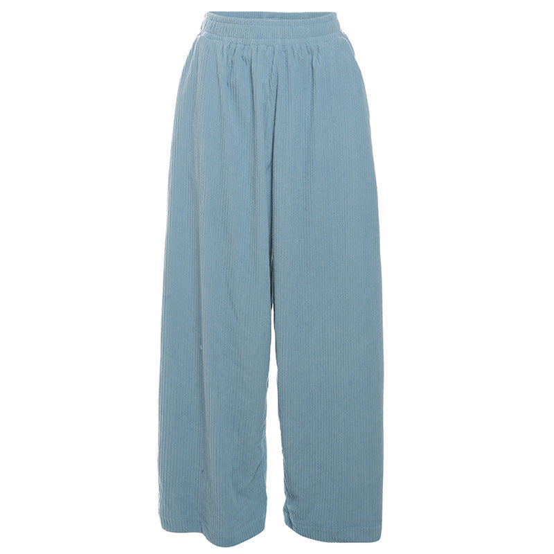 Women's High Waist Loose Straight Casual Pants
