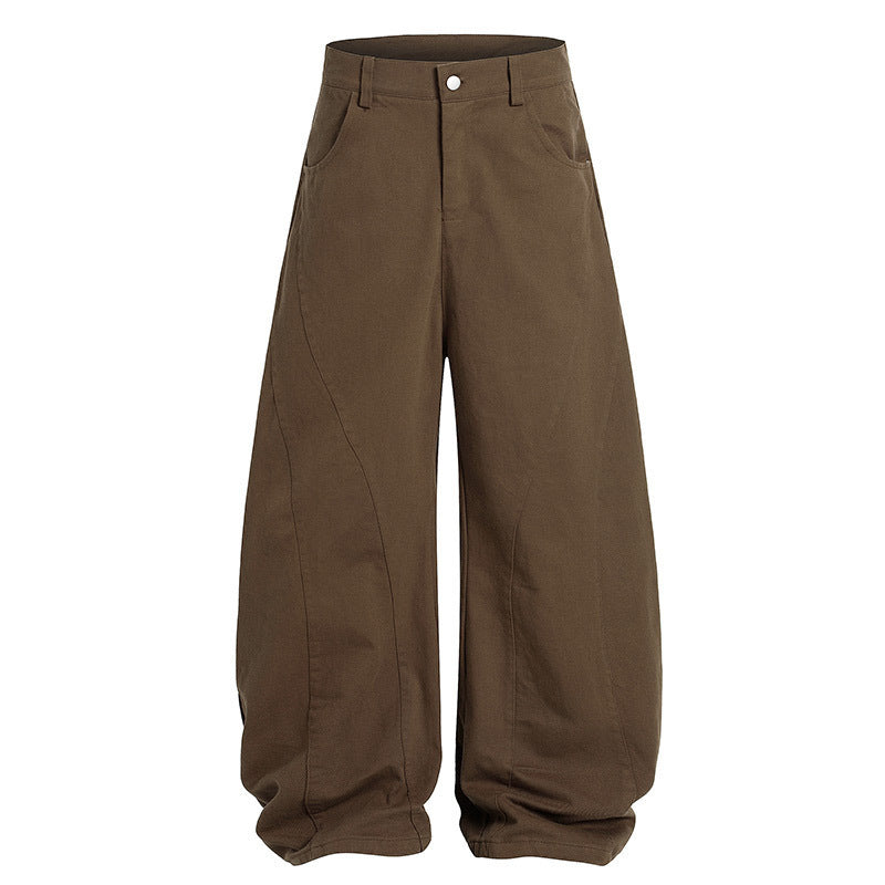 Star Letter Embroidery Loose Wide-Leg Pants