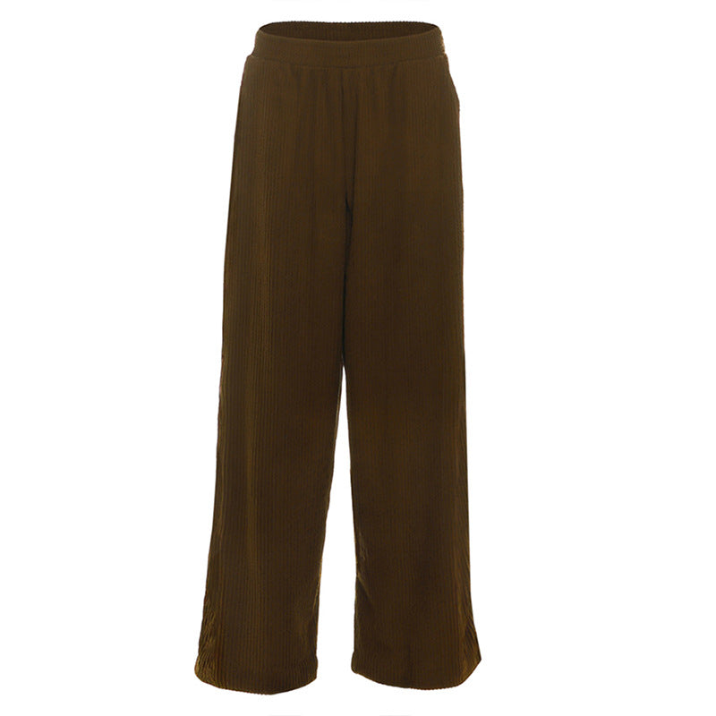 Women's High Waist Loose Straight Casual Pants